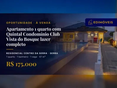 Apartamento com 1 Quarto à venda, 47m² no Residencial Centro da Serra, Serra