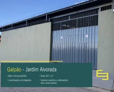 Galpão/Depósito/Armazém para alugar, 507m² no Jardim Alvorada, Belo Horizonte
