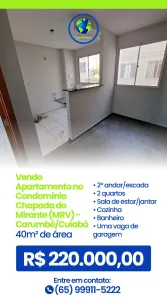 Apartamento com 2 Quartos à venda, 40m² no Carumbé, Cuiabá
