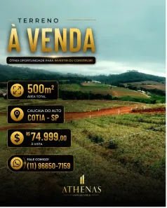 Lote/Terreno à venda, 500m² no Centro (Caucaia do Alto), Cotia