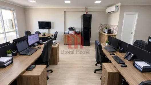 Sala Comercial para alugar, 52m² no Centro, Santos