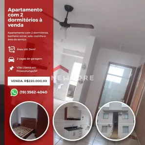 Apartamento com 2 Quartos à venda, 54m² no Vila Santa Terezinha, Pirassununga