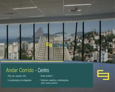 Sala Comercial para alugar, 646m² no Centro, Rio de Janeiro