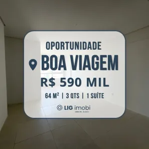 Apartamento com 3 Quartos à venda, 64m² no Boa Viagem, Recife