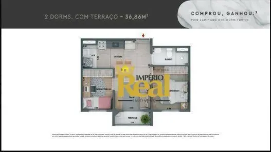 Apartamento com 2 Quartos à venda, 37m² no Barra Funda, São Paulo
