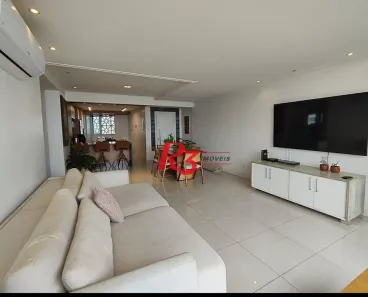 Apartamento com 3 Quartos para alugar, 179m² no José Menino, Santos