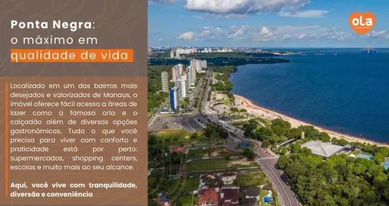 Apartamento com 2 Quartos à venda, 38m² no Ponta Negra, Manaus