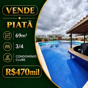Apartamento com 3 Quartos à venda, 69m² no Piatã, Salvador