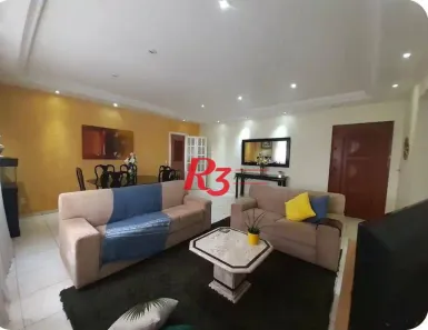 Apartamento com 3 Quartos para alugar, 130m² no Ponta da Praia, Santos