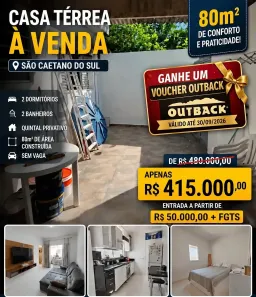 Casa com 2 Quartos à venda, 100m² no Nova Gerty, São Caetano do Sul