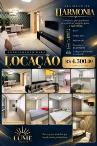 Apartamento com 3 Quartos para alugar, 91m² no Jardim Aclimação, Cuiabá