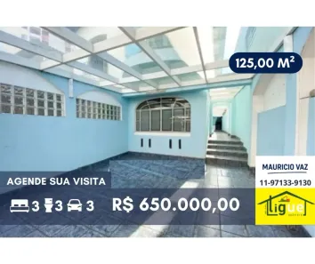 Sobrado com 3 Quartos à venda, 125m² no Jardim Ester, São Paulo