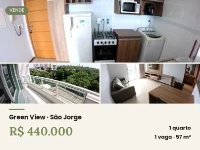 Apartamento com 1 Quarto à venda, 57m² no Dom Pedro I, Manaus