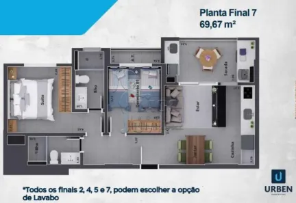 Apartamento com 2 Quartos à venda, 71m² no Nova Aliança, Ribeirão Preto