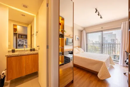 Apartamento com 1 Quarto para alugar, 24m² no Vila Cordeiro, São Paulo