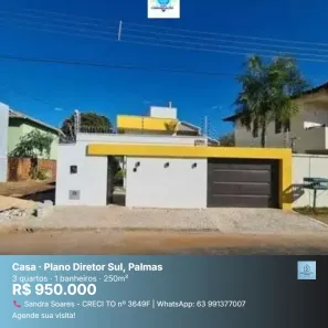 Casa com 3 Quartos à venda, 135m² no Plano Diretor Sul, Palmas