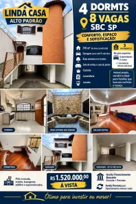 Sobrado com 4 Quartos à venda, 319m² no Baeta Neves, São Bernardo do Campo