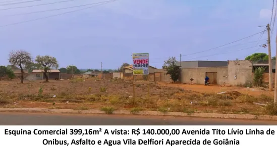 Lote/Terreno à venda, 399m² no Villa Deifiore, Aparecida de Goiânia