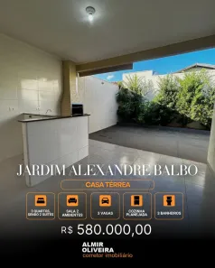Casa com 3 Quartos à venda, 173m² no Jardim Alexandre Balbo, Sertãozinho