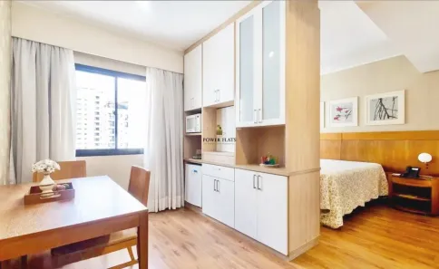 Apartamento com 1 Quarto para alugar, 26m² no Indianópolis, São Paulo