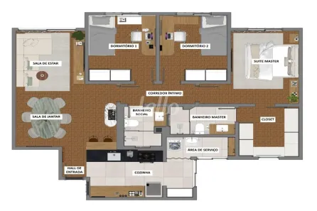 Apartamento com 3 Quartos à venda, 97m² no Santo Amaro, São Paulo