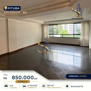 Apartamento com 4 Quartos à venda, 193m² no Pituba, Salvador