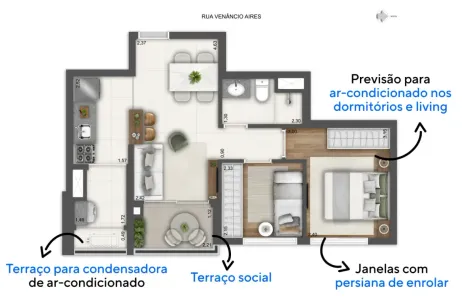 Apartamento com 2 Quartos à venda, 47m² no Vila Pompéia, São Paulo
