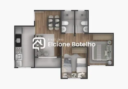 Apartamento com 2 Quartos à venda, 47m² no Residencial Fruta do Conde, Uberlândia