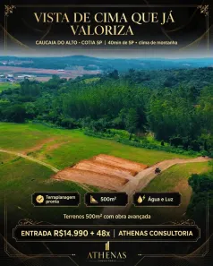Lote/Terreno à venda, 500m² no Esmeralda Park (Caucaia do Alto), Cotia