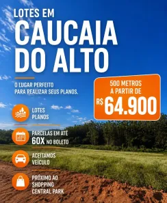 Lote/Terreno à venda, 500m² no Cachoeira, Cotia