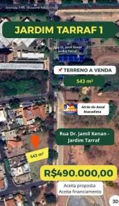 Lote/Terreno à venda, 543m² no Jardim Tarraf, São José do Rio Preto