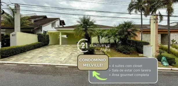 Casa de Condomínio com 4 Quartos para alugar, 350m² no Tamboré, Santana de Parnaíba
