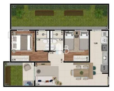 Apartamento com 2 Quartos à venda, 87m² no Shopping Park, Uberlândia