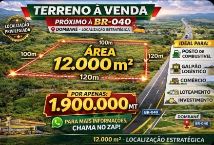Lote/Terreno à venda, 12000m² no Jardim Luzília, Luziânia