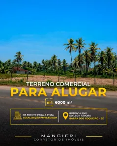 Lote/Terreno para alugar, 6000m² no Olhos d'Água, Barra dos Coqueiros