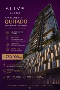 Apartamento com 2 Quartos à venda, 76m² no Setor Bueno, Goiânia