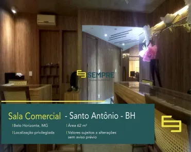 Sala Comercial à venda, 62m² no Santo Antônio, Belo Horizonte