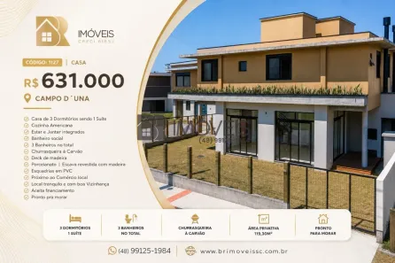 Casa com 3 Quartos à venda, 102m² no Campo Duna, Imbituba