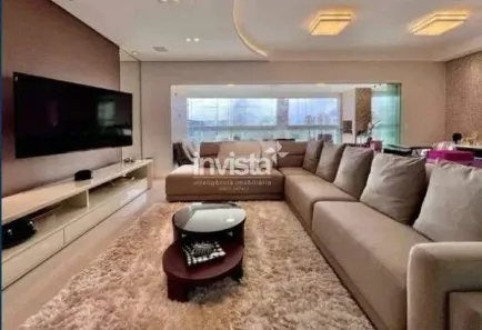 Apartamento com 3 Quartos para alugar, 178m² no Gonzaga, Santos