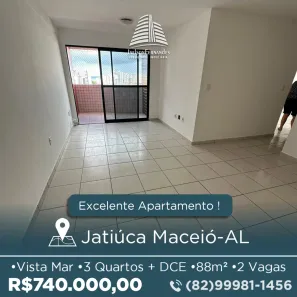 Apartamento com 3 Quartos à venda, 88m² no Jatiúca, Maceió