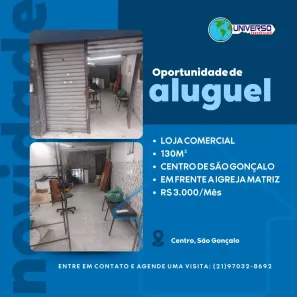 Ponto Comercial para alugar, 130m² no Centro, São Gonçalo