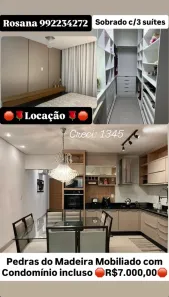 Casa de Condomínio com 3 Quartos para alugar, 130m² no Pedrinhas, Porto Velho