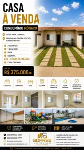 Casa de Condomínio com 2 Quartos à venda, 65m² no Parque Residencial das Nações Indígenas, Cuiabá