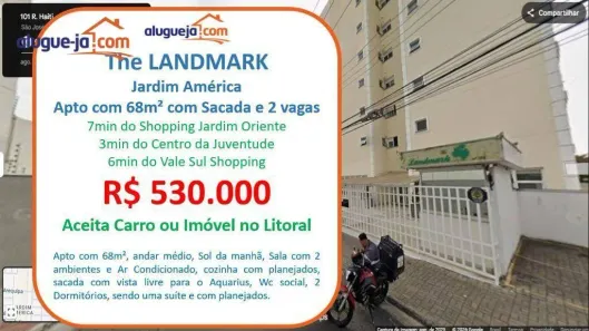 Apartamento com 2 Quartos à venda, 68m² no Jardim América, São José dos Campos