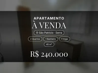Apartamento com 2 Quartos à venda, 45m² no São Patrício, Serra