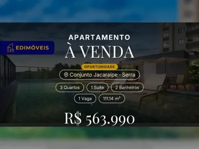 Apartamento com 3 Quartos à venda, 111m² no Conjunto Jacaraípe, Serra