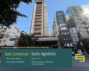 Sala Comercial para alugar, 75m² no Santo Agostinho, Belo Horizonte