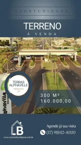 Lote/Terreno à venda, 300m² no Terras Alphaville Mirassol, Mirassol