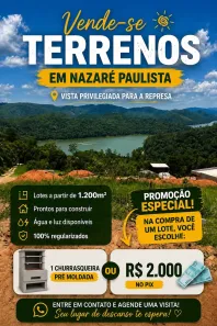 Lote/Terreno à venda, 1200m² no Centro, Bom Jesus dos Perdões