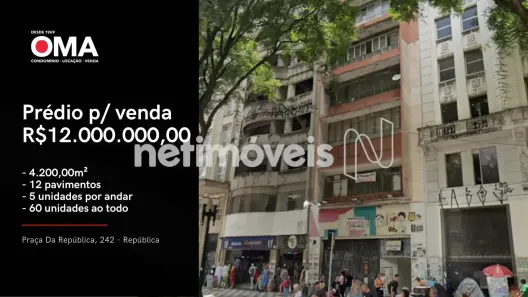 Prédio Comercial à venda, 4200m² no República, São Paulo